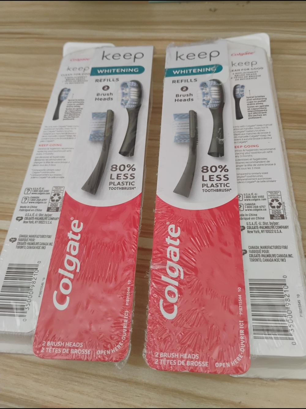 Colgate Keep Whitening Replacement Brush Heads - Black (2 Pack)